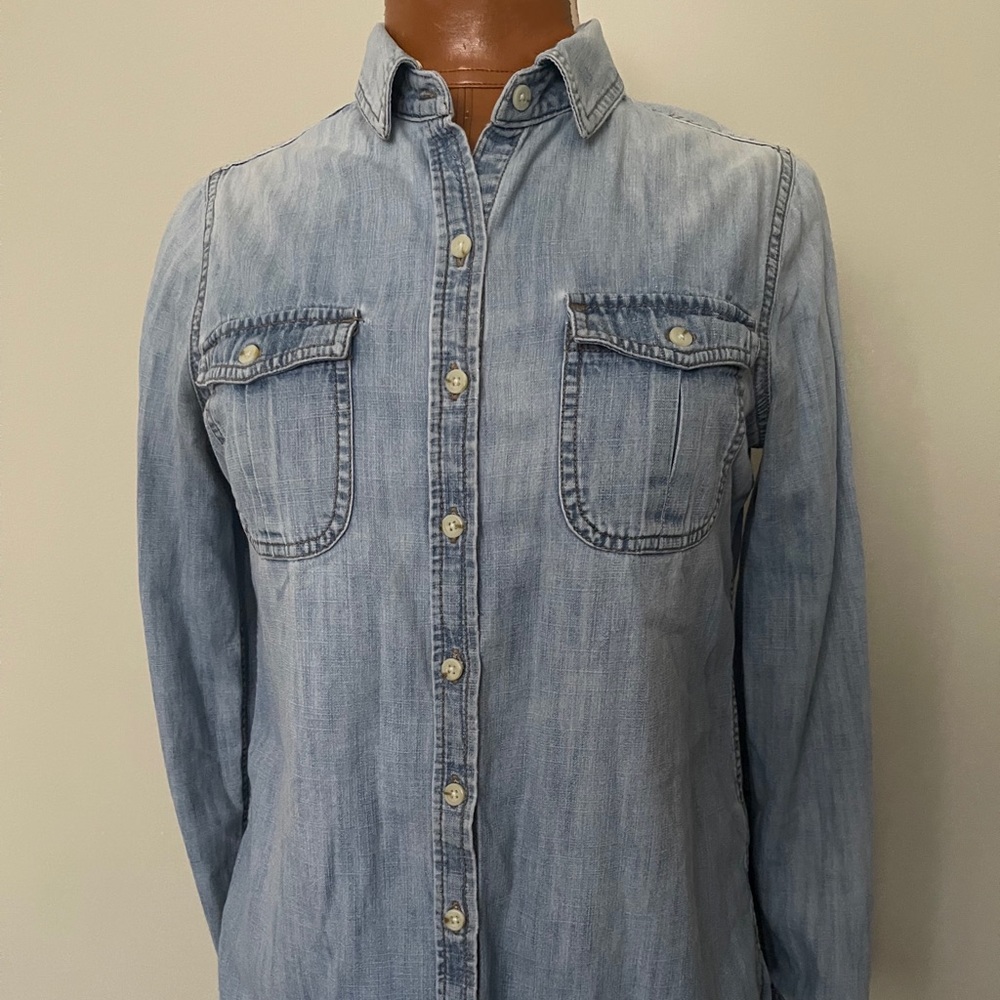 Denim button down